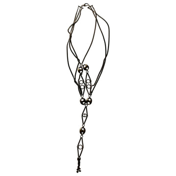 Gucci icon gold metal long necklaces