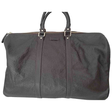 Gucci brown leather travel bag