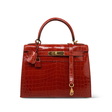 Kelly Sellier 28 Sanguine leather Niloticus  T Stamp