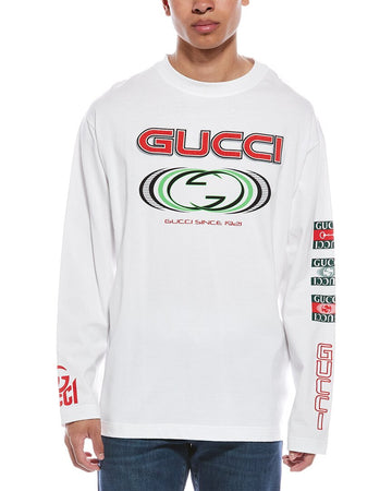 Gucci Logo Print Jersey T-Shirt