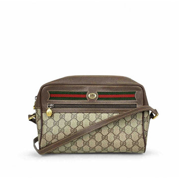 Gucci ophidia brown cloth handbag