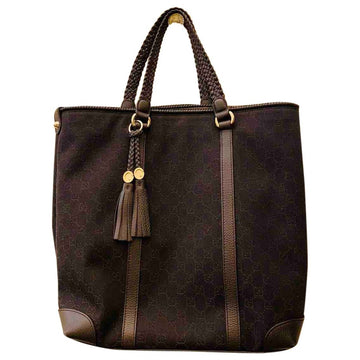 Gucci brown cloth handbag