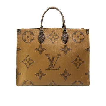 LV RARE MONOGRAM GIANT ONTHEGO GM TOTE BROWN 34CM