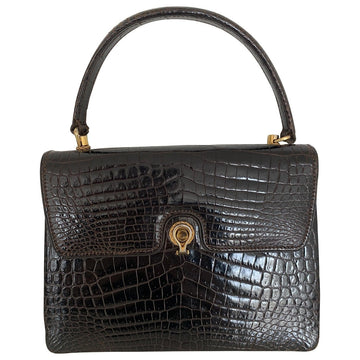 Gucci brown crocodile handbag