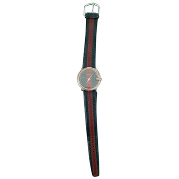 Gucci green gold plated watch