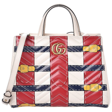Gucci marmont multicolour leather handbag