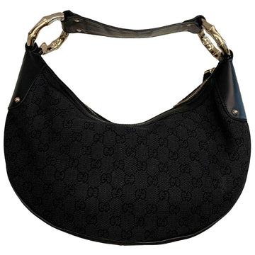 Gucci hobo anthracite cloth handbag
