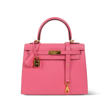 Kelly 25 Rose Azalée Veau leather  C Stamp
