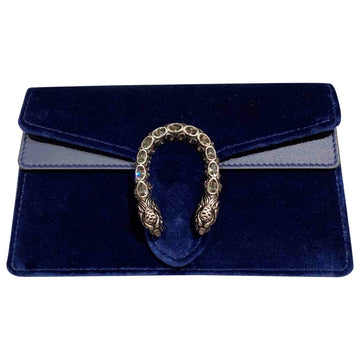 Gucci dionysus blue velvet handbag
