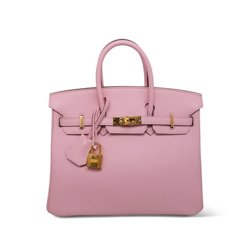 Birkin 25 Rose Sakura leather  X Stamp