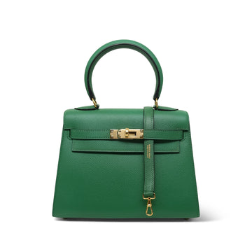 Mini Kelly Sellier 20 Vert Clair Courchevel  Y Circle Stamp