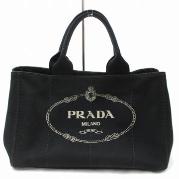 Brand Inspired Prada Tote Bag Canapa Black Leather/canvas (SHC7-10123)