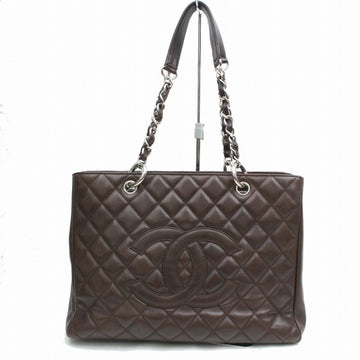 Brand Inspired C*C Shoulder Bag Chain Tote Brown Leather (SHC7-10662)