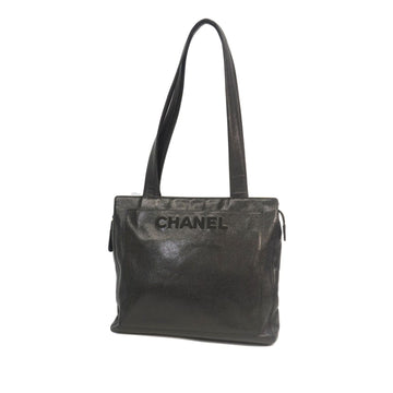 C*C Black Leather Leather Tote Bag Italy