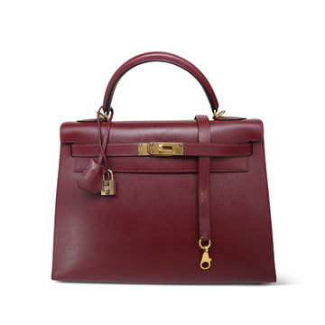Kelly Sellier 32 Rouge H Courchevel  D Square Stamp