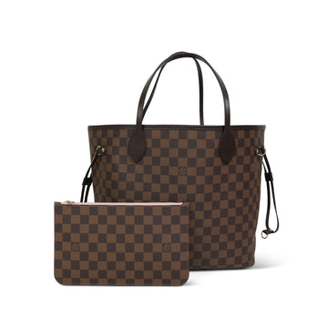 Louis Vuitton Damier Ebene Rose Ballerine Neverfull MM
