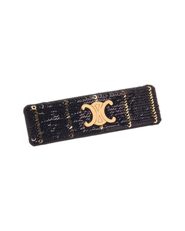 Celine Striped Sequins Hair Pin