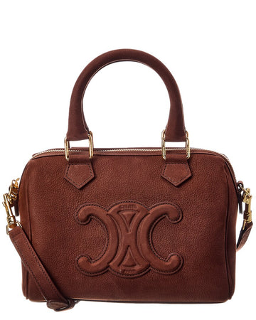 Celine Boston Small Suede Shoulder Bag
