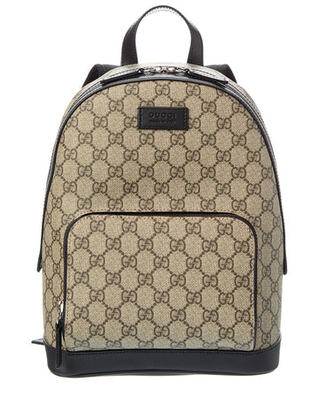 Gucci Gg Supreme Canvas & Leather Backpack