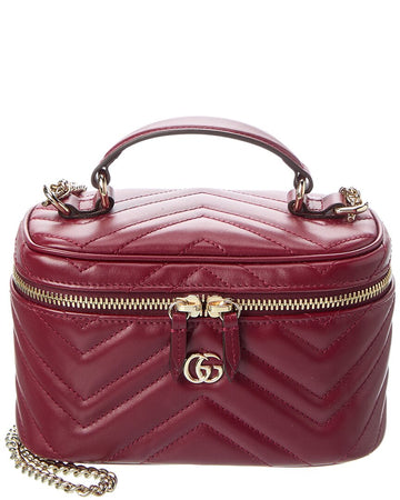 Gucci Gg Marmont Mini Leather Vanity Bag