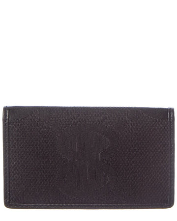 Gucci Jumbo Gg Canvas & Leather Card Holder