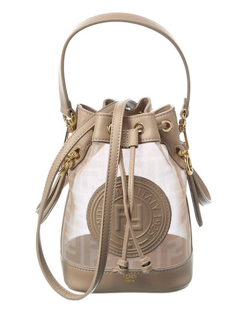 Fendi Mon Tresor Mini Ff Mesh & Leather Bucket Bag