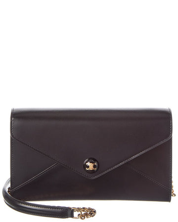 Celine Envelope Leather Wallet On Chain