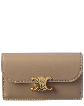 Celine Triomphe Long Leather Card Holder
