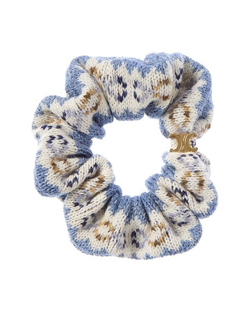 Celine Fairisle Wool Scrunchie