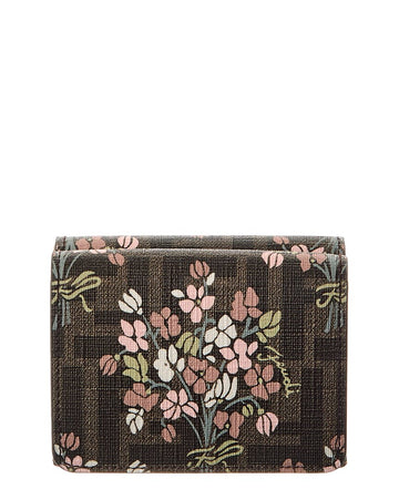 Fendi Roma Ff Jacquard Card Case