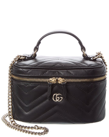 Gucci Gg Marmont Mini Leather Vanity Bag