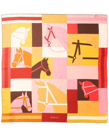 Gucci Printed Silk Jacquard Carré