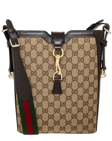 Gucci Bucket Medium Canvas & Leather Shoulder Bag