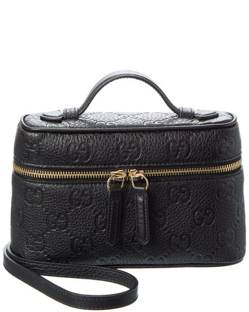 Gucci Gg Emblem Super Mini Leather Bag