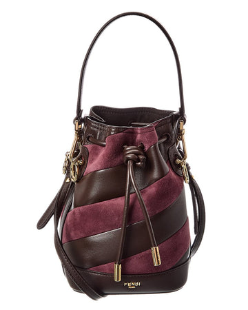 Fendi Mon Tresor Mini Leather & Suede Bucket Bag