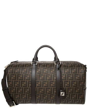 Fendi Ff Medium Canvas & Leather Duffel Bag
