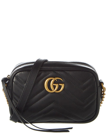 Gucci Gg Marmont Mini Matelasse Leather Crossbody Camera Bag