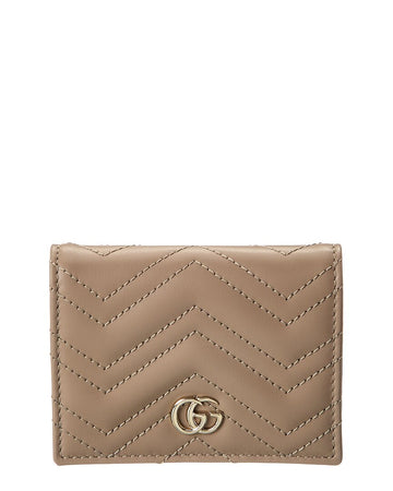 Gucci Gg Marmont Leather Card Case, Ns, Brown