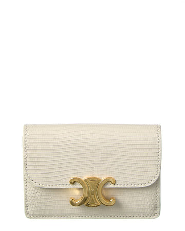 Celine Triomphe Flap Leather Card Case