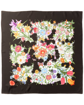 Gucci Printed Flora Silk Twill Carré