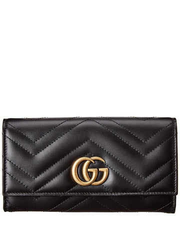 Gucci Gg Marmont Matelasse Leather Continental Wallet