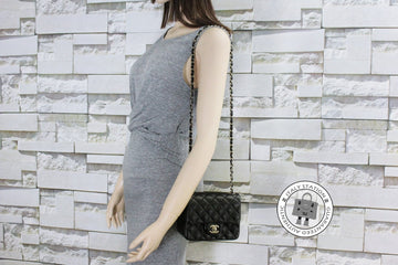 Top Quality Chanel A35200 Classic CC Black Leather Mini Shoulder Bags Gbhw