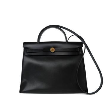 Herbag Zip PM 31 Black and Ecru Toile H Berline Vache Hunter  B Stamp
