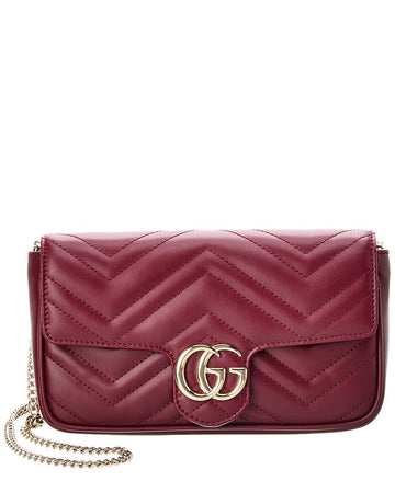 Gucci Gg Marmont Mini Leather Shoulder Bag, Os