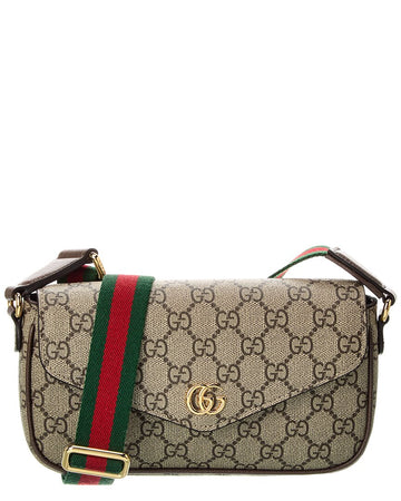Gucci Ophidia Mini Gg Supreme Canvas & Leather Crossbody