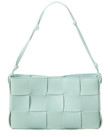 Bottega Veneta Cassette Mini Intreccio Leather Shoulder Bag