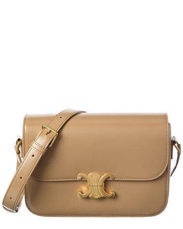 Celine Classique Triomphe Leather Shoulder Bag