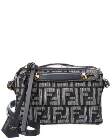 Fendi By The Way Soft Mini Ff Denim & Leather Satchel