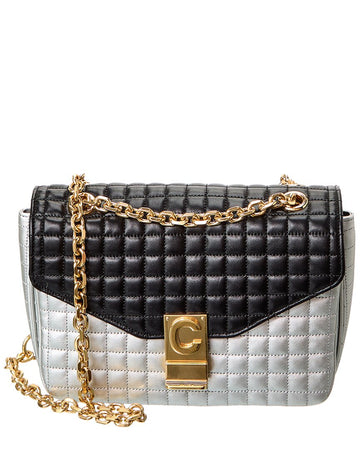 Celine C Medium Quilted Leather Shoulder Bag ( Pre-Loved)