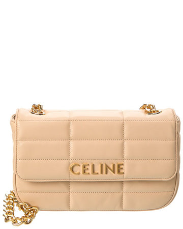 Celine Monochrome Quilted Leather Shoulder Bag